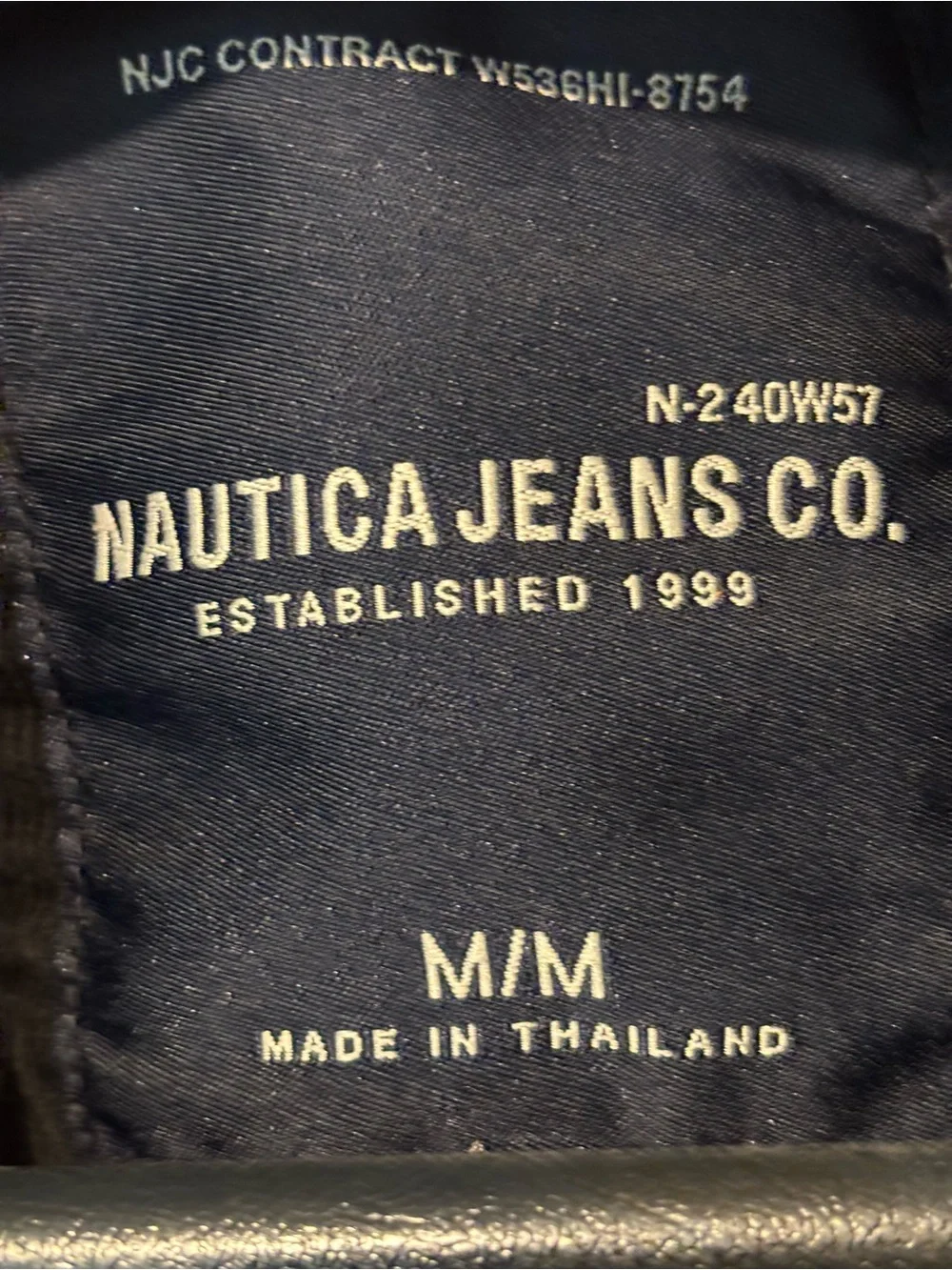 Nautica Men’s Black corduroy jacket with hood liner size medium